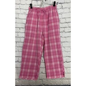 Vintage Dressbarn‎ 90's/Y2K Women's Medium Pink Plaid Capri Cottage Core
